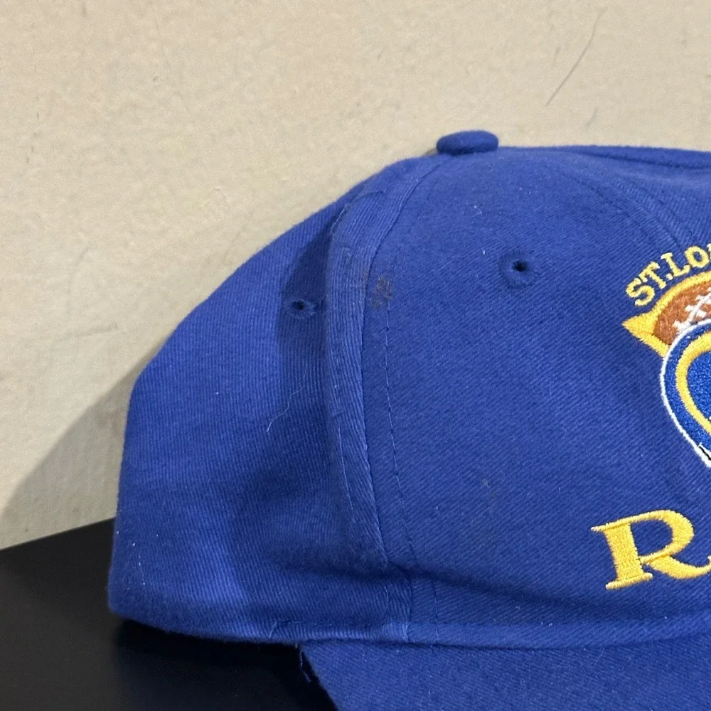 Vintage Logo 7 St Louis Rams youth Snapback Hat Blue NFL Football Cap
